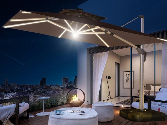 6086 Roman umbrella with LED light